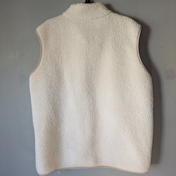 SMOG by New Yorker Men's Cream Fur Soft Fleece Zip Up Vest X-Large - Picture 3 of 10